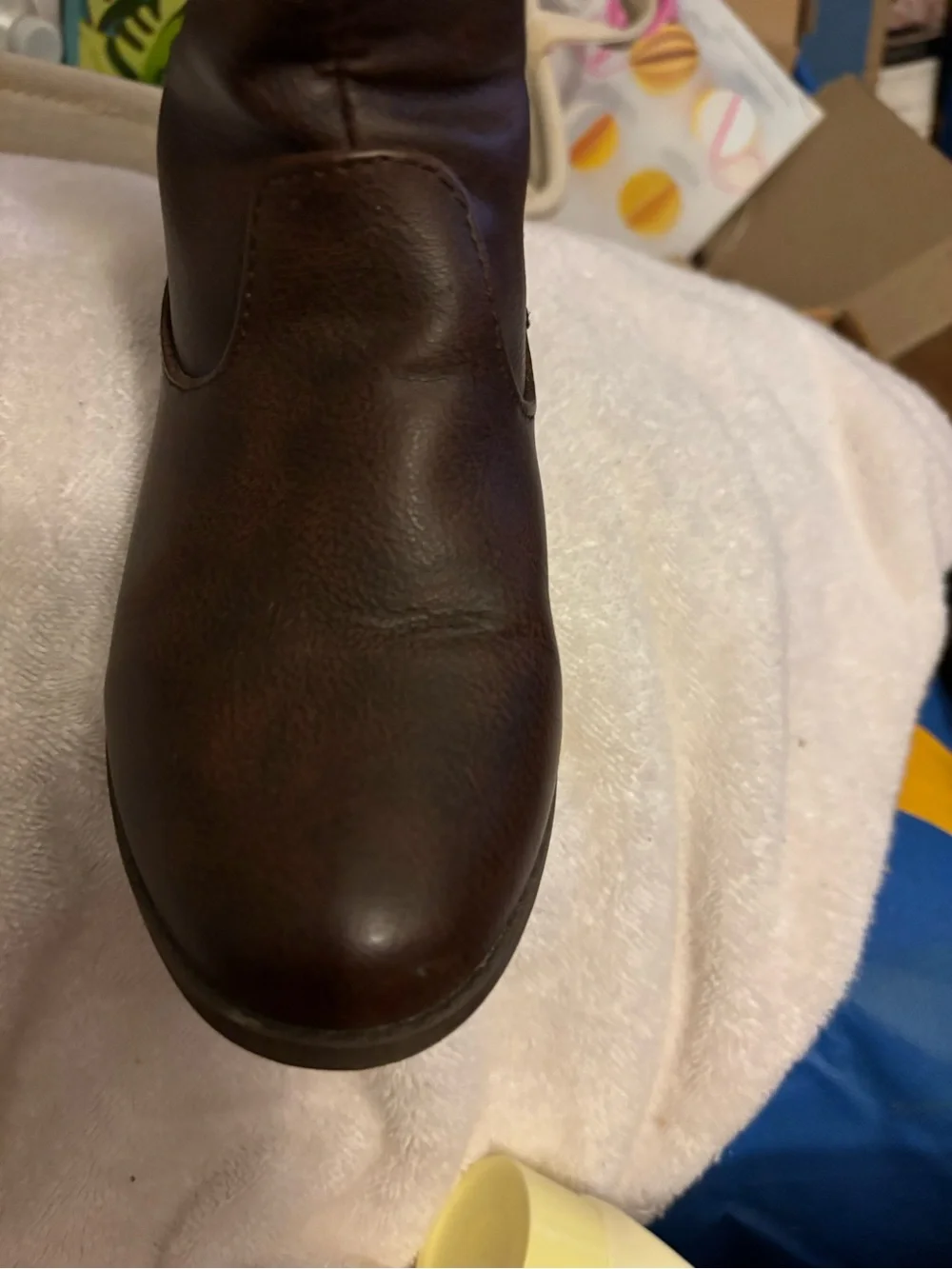 Quilted Brown Boots 2M Girls